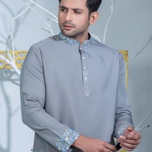 Ash Contrast Panjabi/ Code 207
