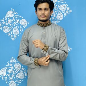 Ash Embroidery Panjabi / Code 466